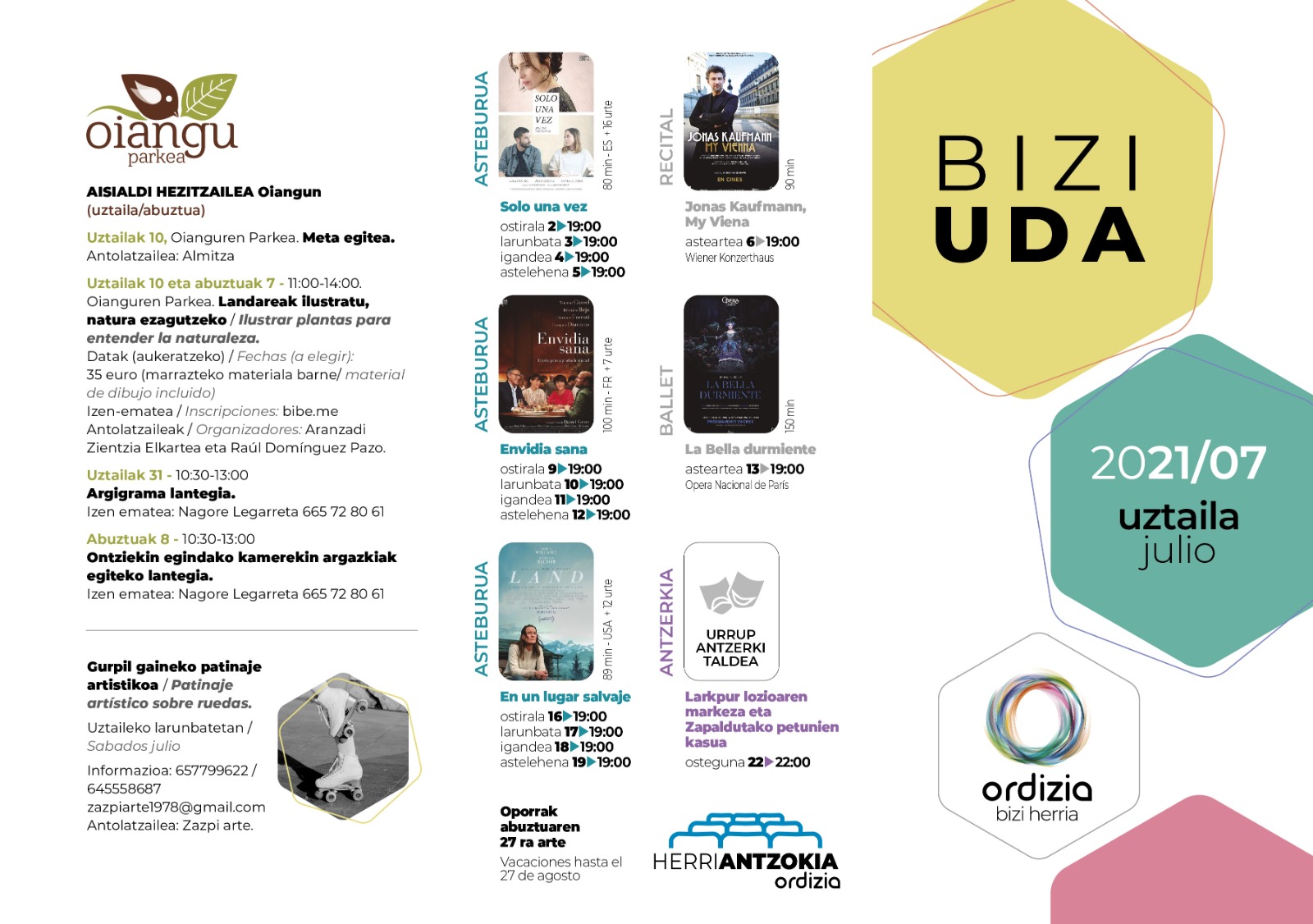 [Agenda] Bizi uztaila