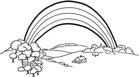 Arco iris para colorear