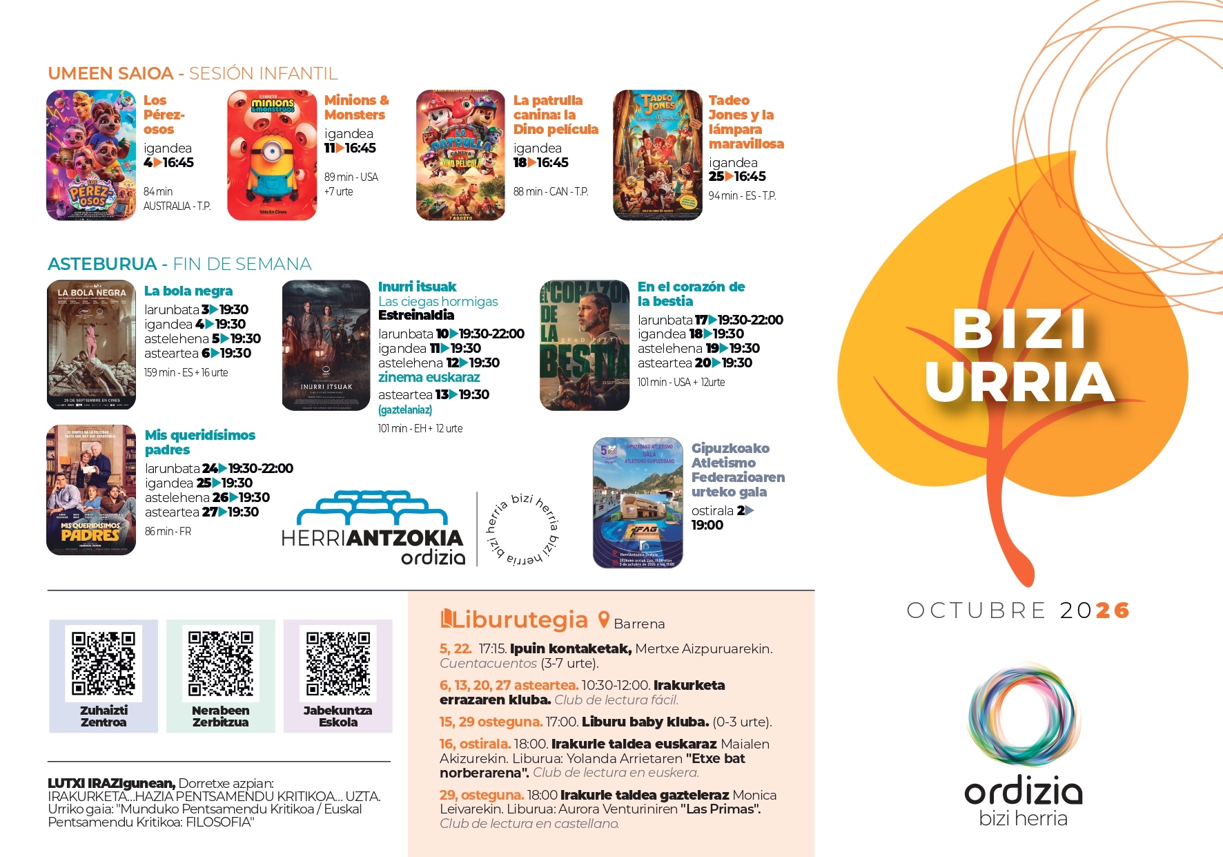 Urriko agenda