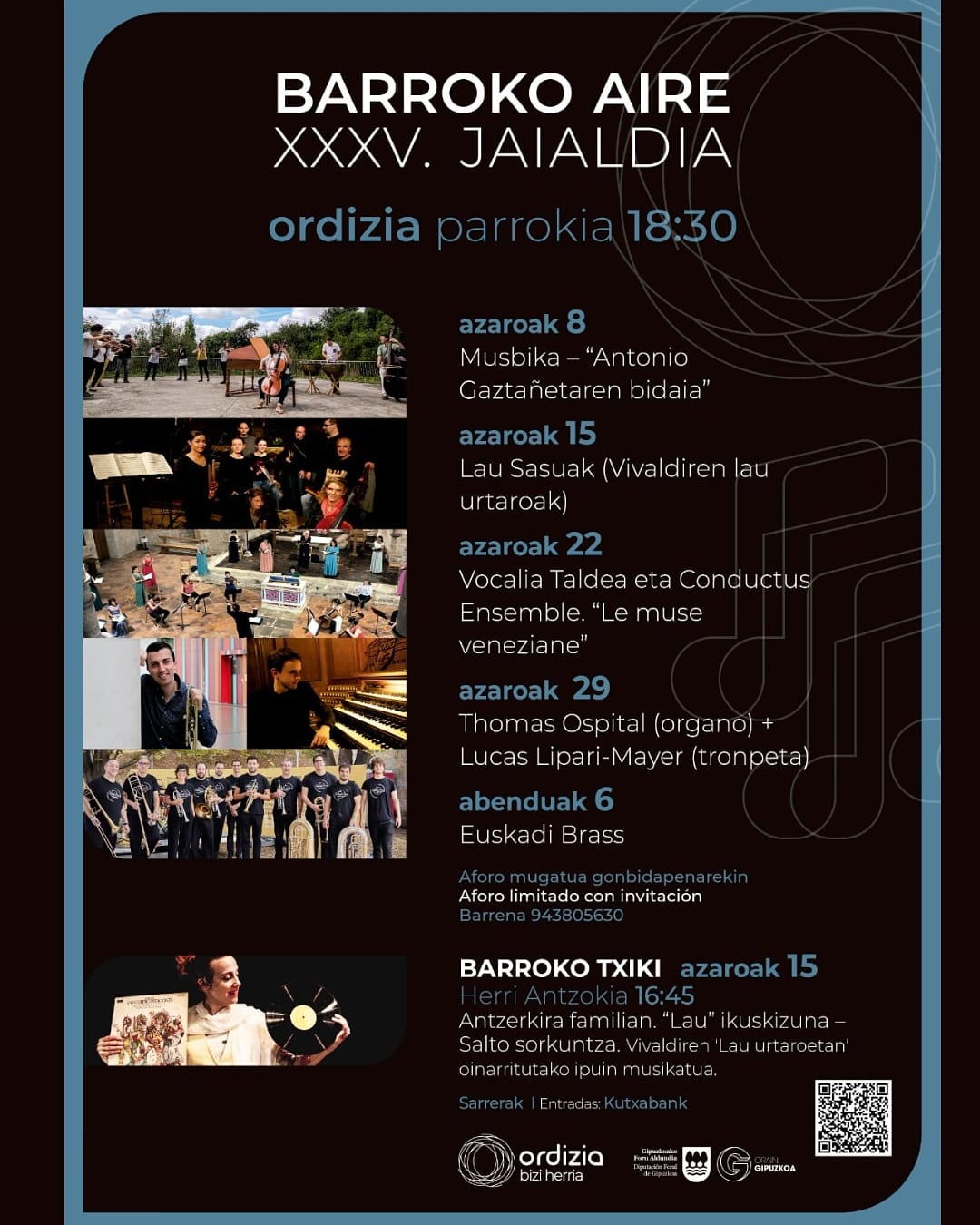 Igandean hasiko da Barroko Aire, musika barrokoaren jaialdia