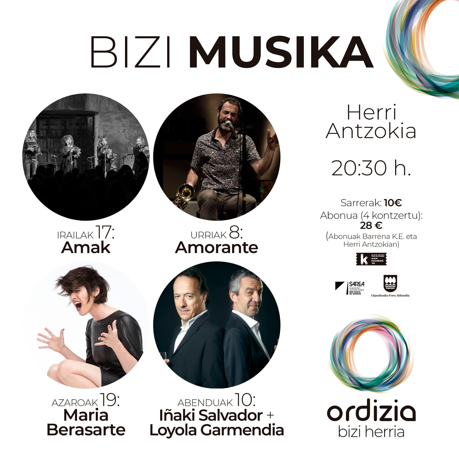 Musika zikloa lau kontzertuk osatuko dute