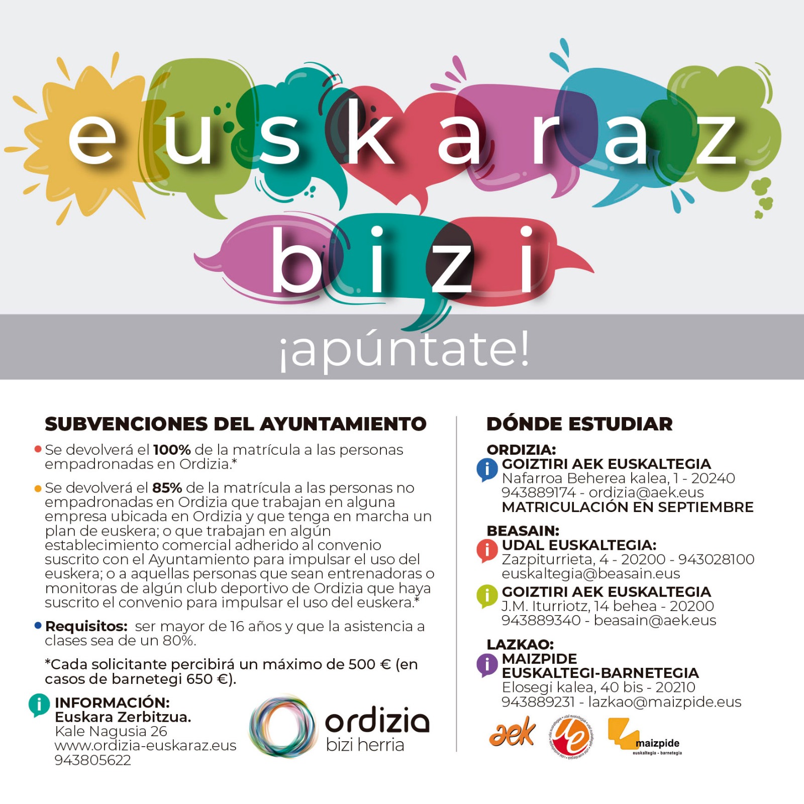 CAS1 Euskara laguntzak