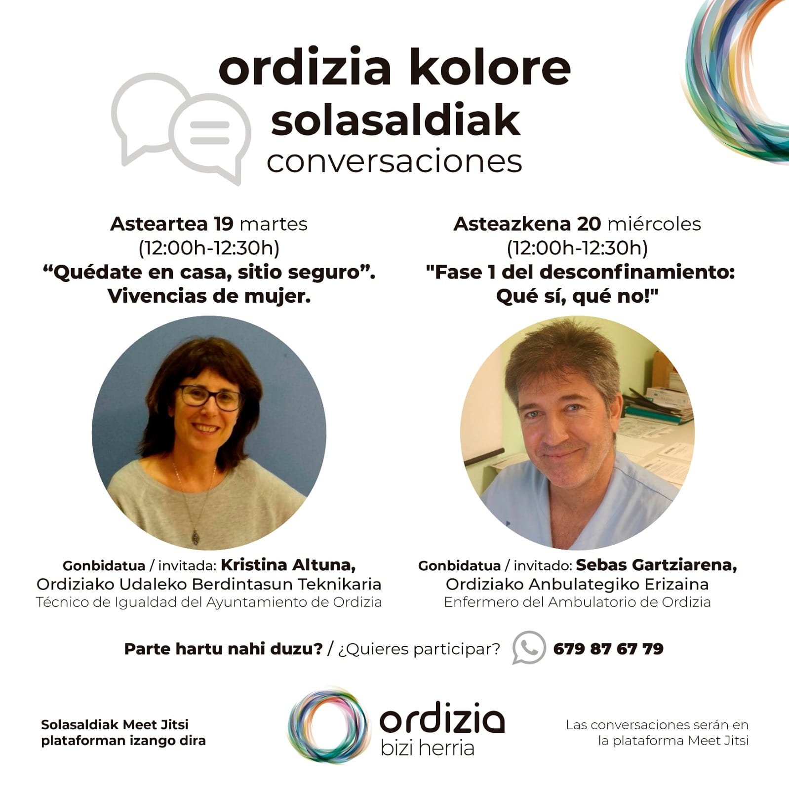 Hitzaldia Ordizia Kolore solasaldia