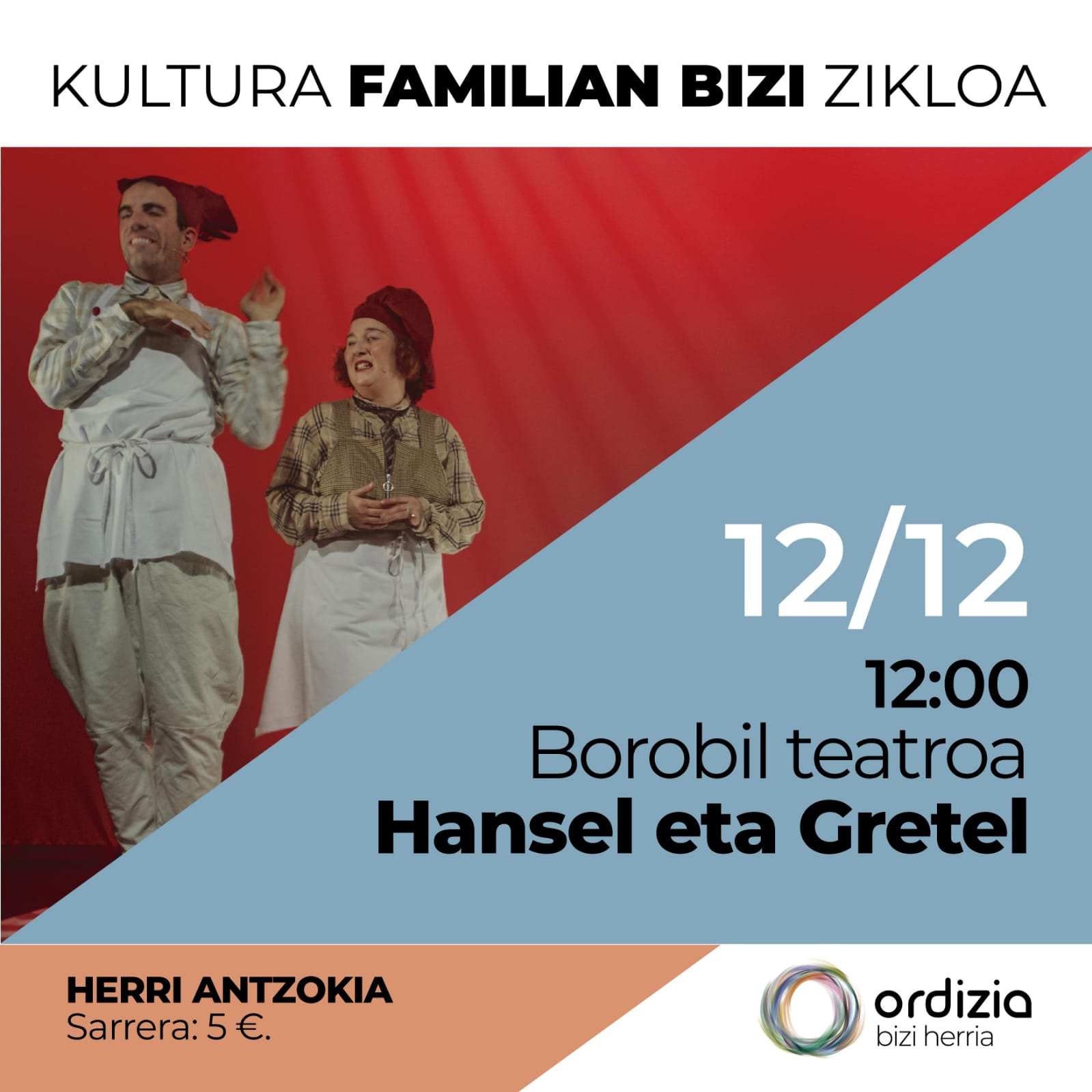 El espectáculo "Hansel y Gretel",  este domingo 