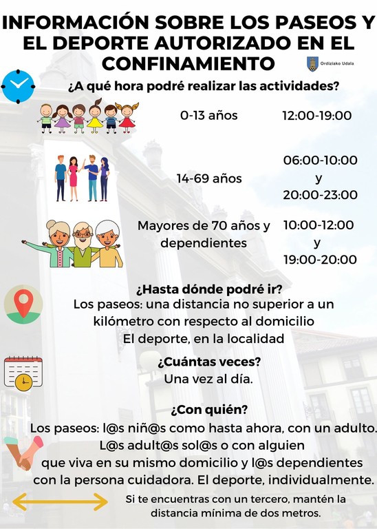 Paseos y deporte en el confinamiento