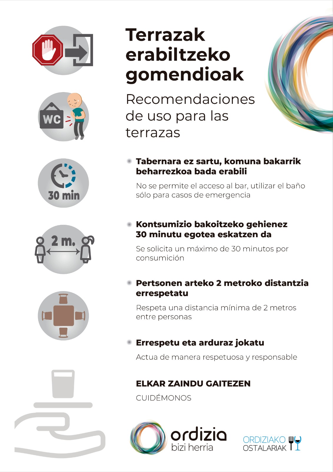 Tabernak. Gomendioak. Covid 19