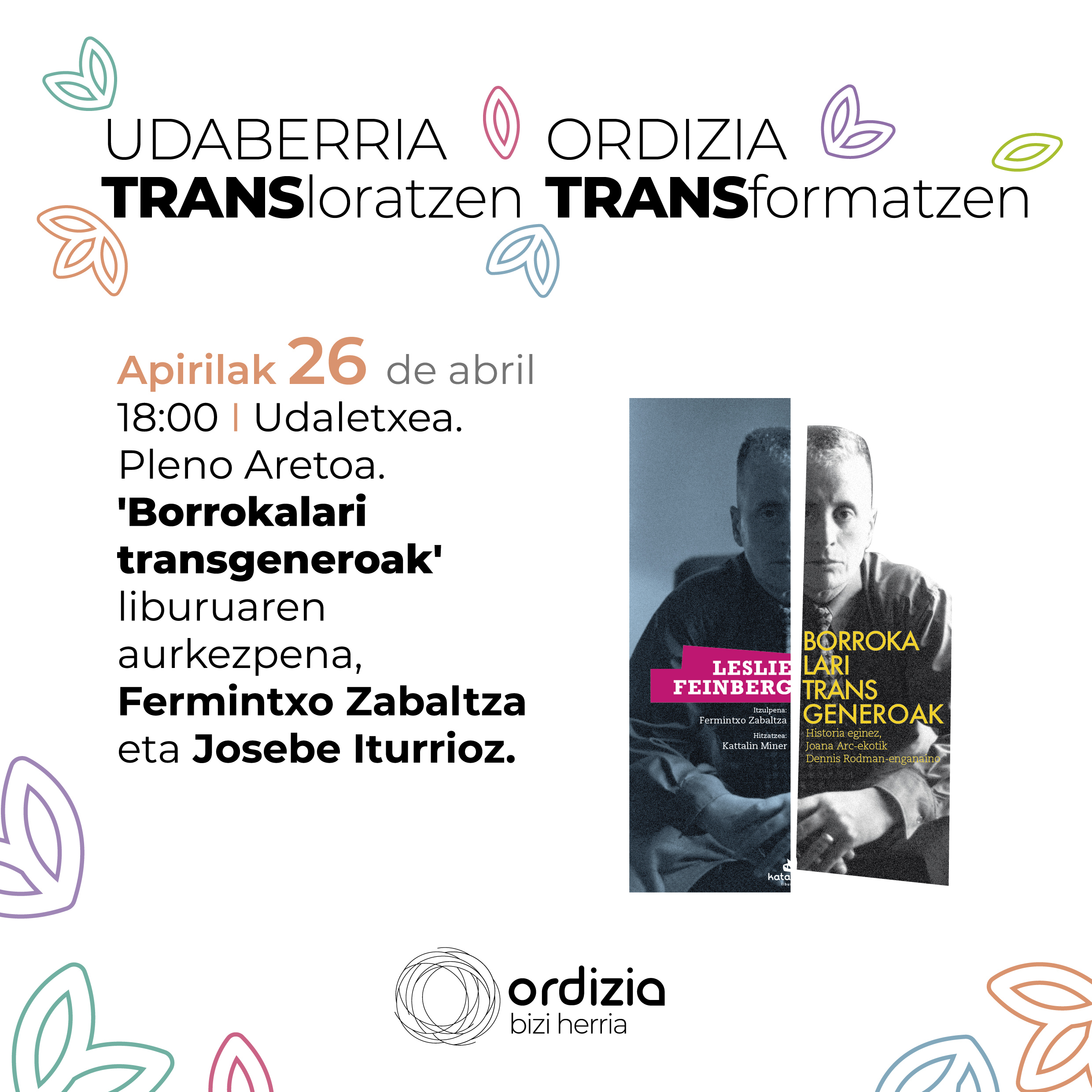 'Borrokalari transgeneroak' liburuaren aurkezpena